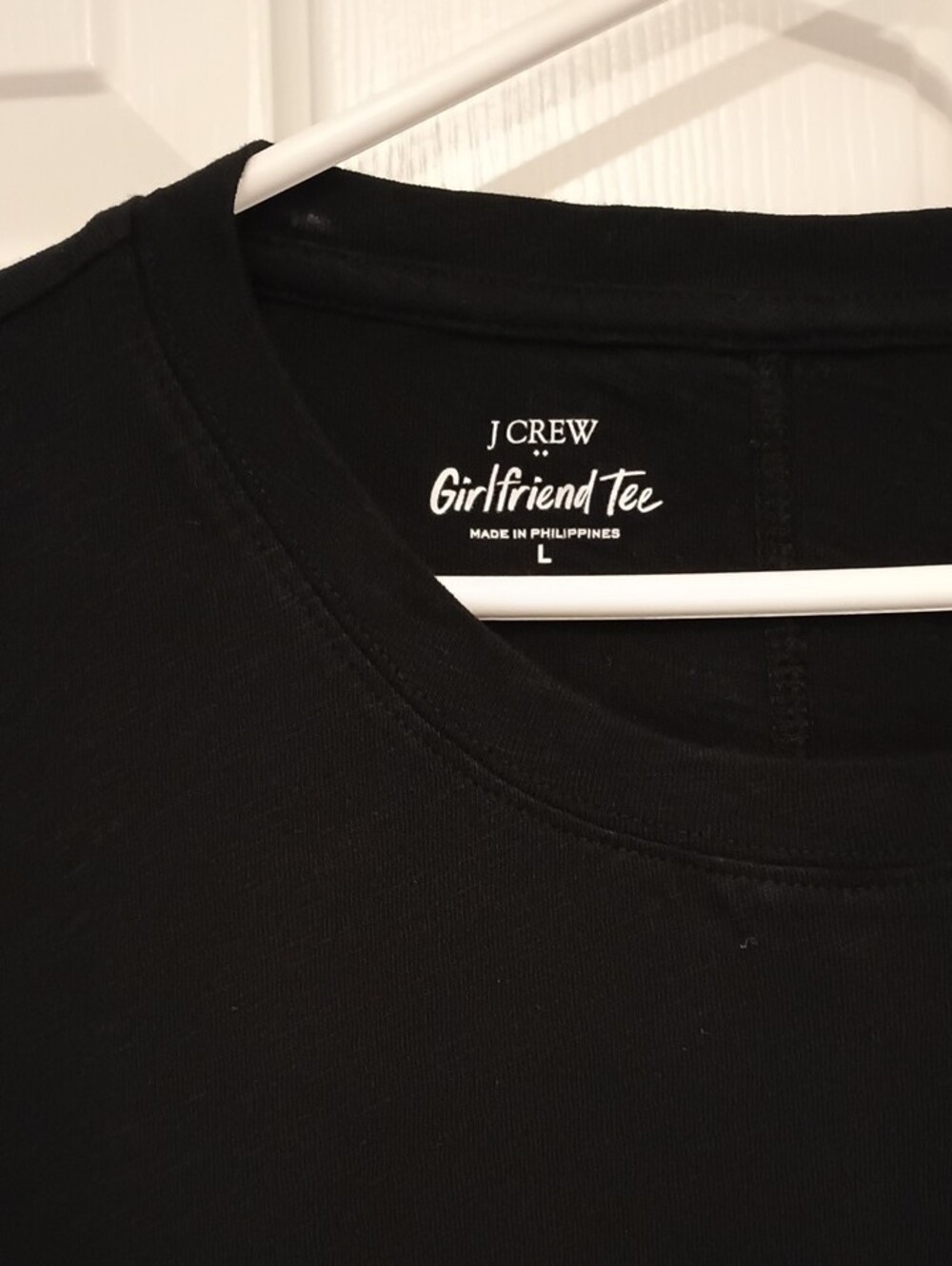 J. Crew Black Girlfriend Tee - Classic Crew - Picture 2 of 4